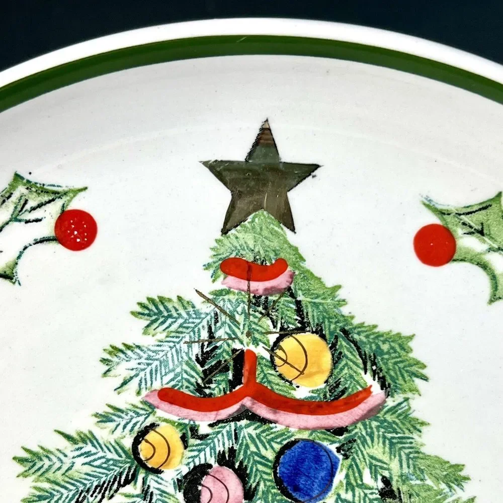 Vintage 1950's Geo Z.‎ Lefton Christmas Tree Plate 8